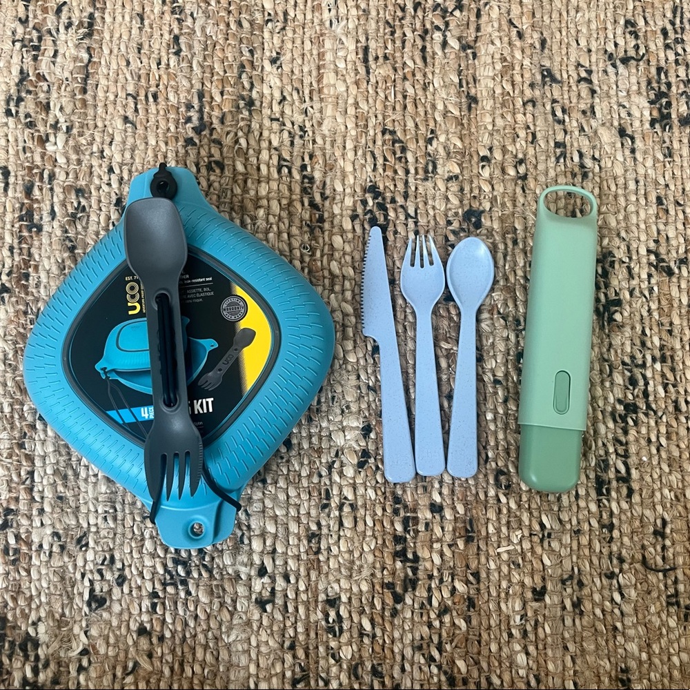 UCO 4-Piece Camping Mess Kit with Bowl, Plate and 3-in-1 Spork Utensil Set